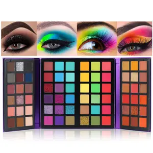 72 Colors Ultra Secret Eyeshadow Palette, 4 in1 Color Board Matte Shimmer Glitter Nude Natural All In One Makeup Palette Blendable Pigmented Make Up Green Eye Shadow Pallet Gift Kit