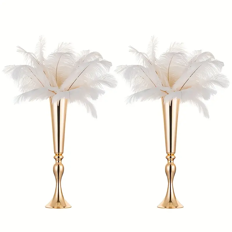 2/10 Pieces 21.9 "High Multifunctional Metal Wedding Center Piece Vase, Metal Small Vase, Wedding Party Dinner Navigator Anniversary Celebration Party Birthday Event Decoration