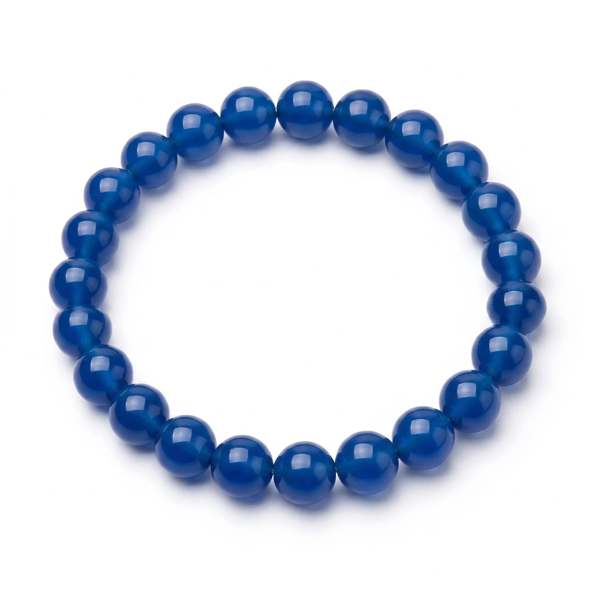 Natural Agate Stretch Unisex Bracelet – 8mm Beaded Bracelet