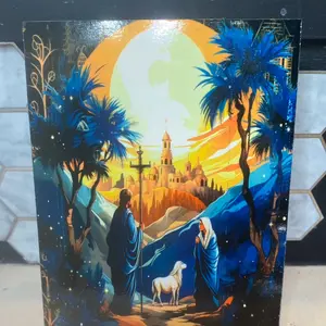 Sublimated Nativity Scene Easel