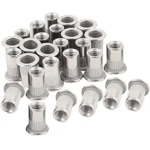 40 count M6 Rivet Nuts Stainless Steel Threaded Rivet Insert Nuts Rivnuts Nutsert M6-1.0mm