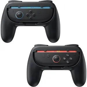 Grips for   2 (2025) for Joy-Con 2, Wear-Resistant & Anti-Slip Switch2 Controllers Grips Handle Kit,  Holder Accessories for NS2 JoyCon2 (Black Black)