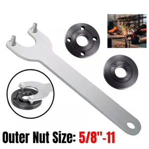 5/8"-11 Grinder Angle Wrench Spanner Metal Flange Lock Nut Wrench for Dewalt Makita Milwaukee BLack Decker