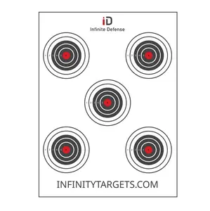 Infinity Targets 8 Inch Bullseye Paper Targets (18″x24″) - Pack of 5 Precision Targets for Accuracy Training
