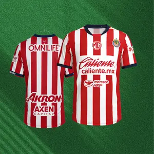24 25 Chivas de Guadalajara Mexico LIGA MX Home Short Sleeve Soccer Jersey Fans Version Breathable