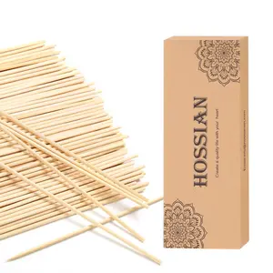 100 PCS Reed Diffuser Sticks-Natural Rattan Wood Sticks-Replacement for Aroma Fragrance Reeds for Essential Oil diffusers Refills (7"*3mm Primary Color)