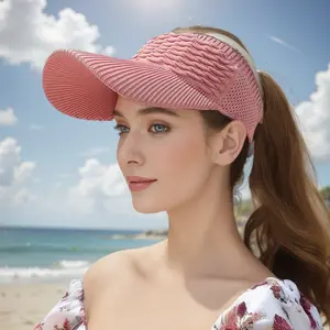 Summer new fish-scale visor hat Korean-style knitted baseball cap Outdoor sunshade hat