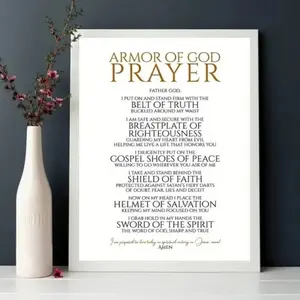Lawyer Prayer Quote Canvas Print with Wooden Frame, Professional Law Office Decor, Sturdy Artwork, Mdf Material, No Model
