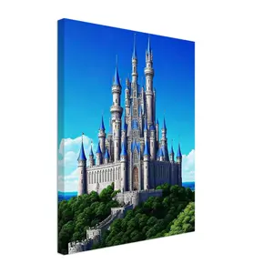 Fantasy Castle on Canvas 40x50 cm / 16x20″ Poster Decor Hanging Wall Artistic Decoration