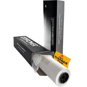 Hot Peel/Cold Peel Direct To Film (DTF) Transfer Paper, Double Sided Anti-Static, Clear Pretreat Sheets, PET Heat Transfer Paper for DTF Printers 13 Inch x 328  Roll