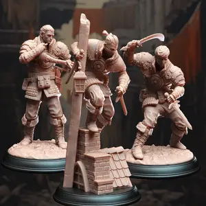Bandit Thugs - Dusty Dirks 3D Printed Miniature, DM Stash Home Decor Statue & Figurine, 3D-Printed Miniatures, Character Figure Miniatures