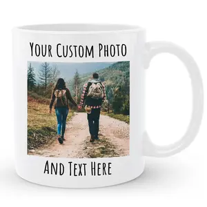 Personalized coffee mug, custom ceramic mug with picture, text or logo, customized gift for men and women, Taza Personalizada with photo and text, customizable 11oz tea cup | White Spanish Love Phrase Ceramic Mug cafe au lait mug confusing  gifts