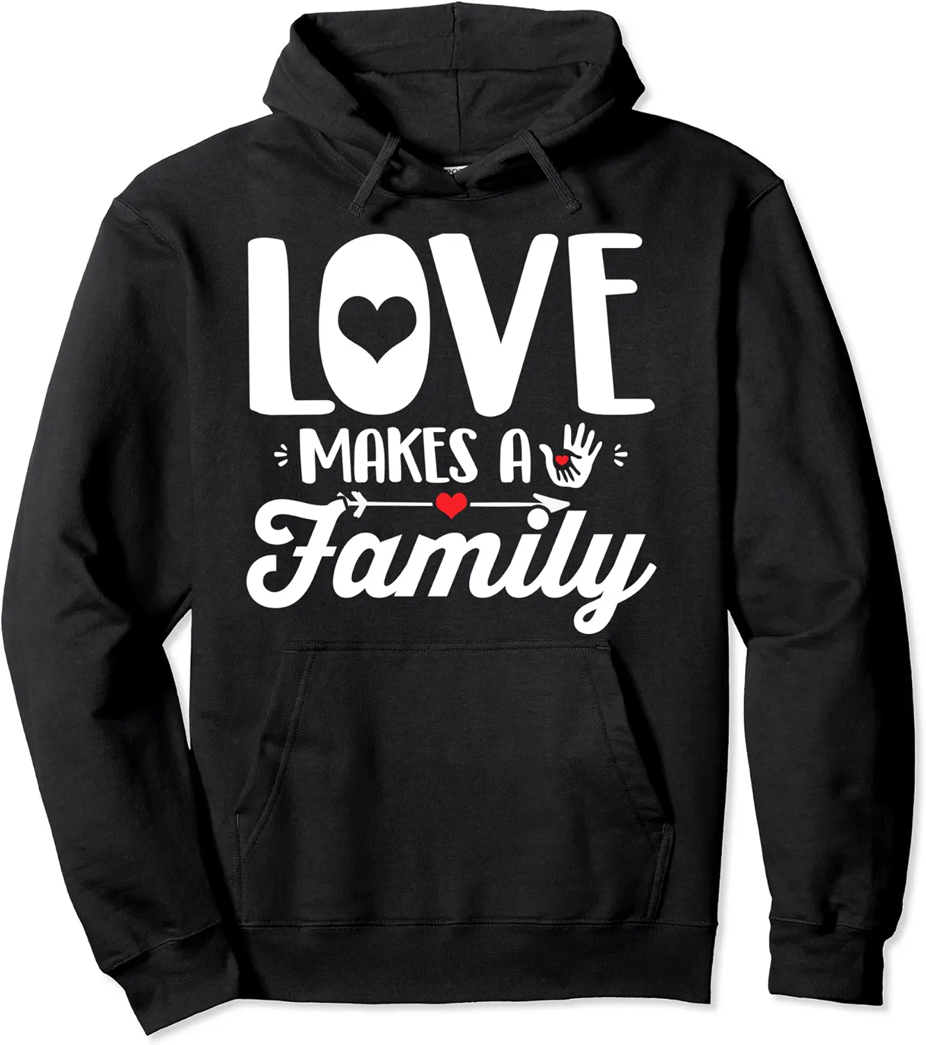 Love Makes A Family Foster Care - Funny Adoption Awareness Pullover Hoodie - Elizabethtej Shop 82B0BVTPXFPM