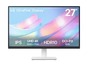 LG 27" 4K UHD Computer Monitor 27US550, 60Hz, 5ms Response Time, IPS Panel, Smart Energy Saving, HDMI, White