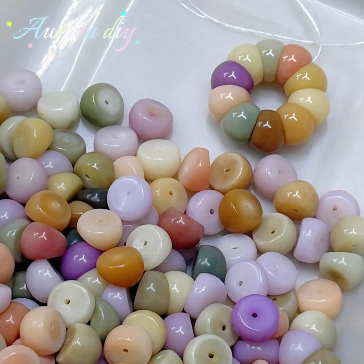 (F11) 15mm multicolored garlic slices*50pcs