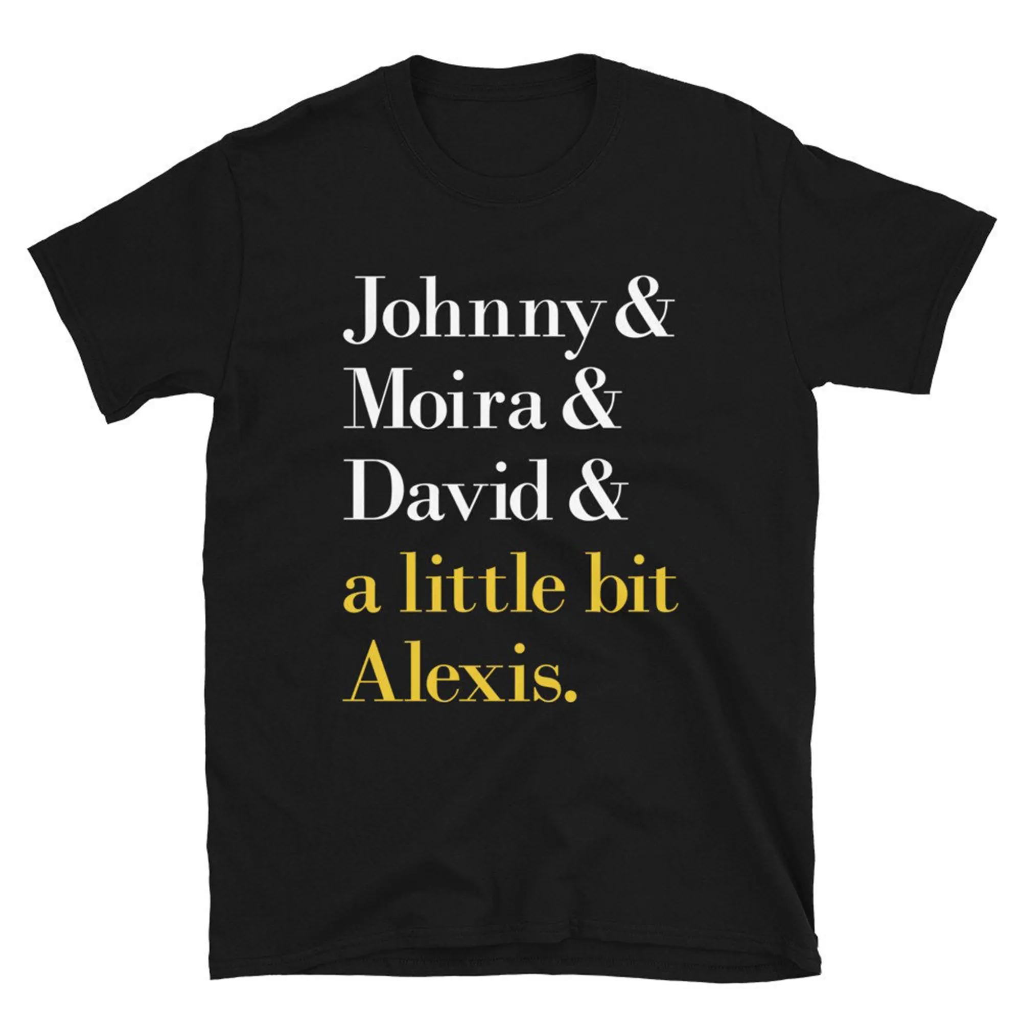 Women's Schitts Creek Rose Family Unisex Round Neck Short Sleeve Classic Casual Spandex T-Shirt - Featuring Johnny, Moira, David, Alexis Rose