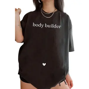 Comfort Colors Body Builder Pregnancy T-Shirt, Funny Maternity Tee, Pregnancy Reveal Shirt, Pregnancy Announcement, Mommy To Be Shirt