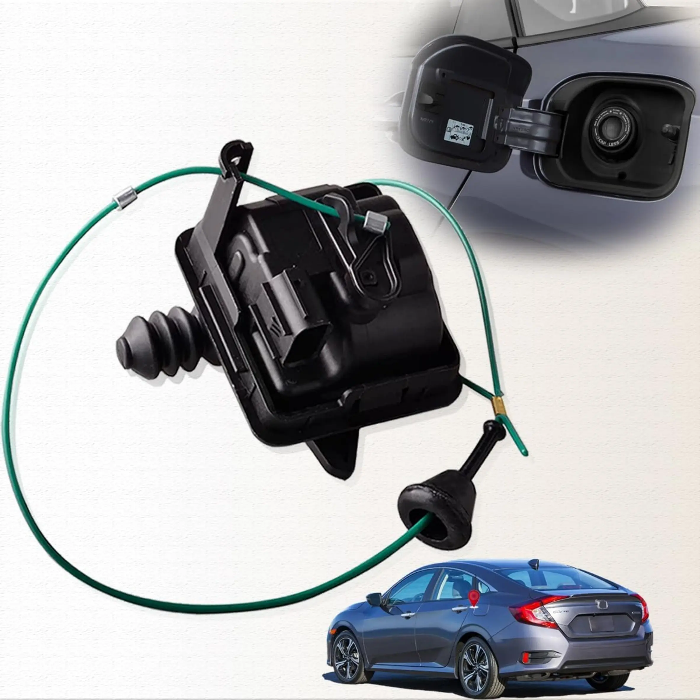 New Flap Fuel Lock Fuel Lid Actuator Gas Door Assembly for Honda Civic 16 17-21
