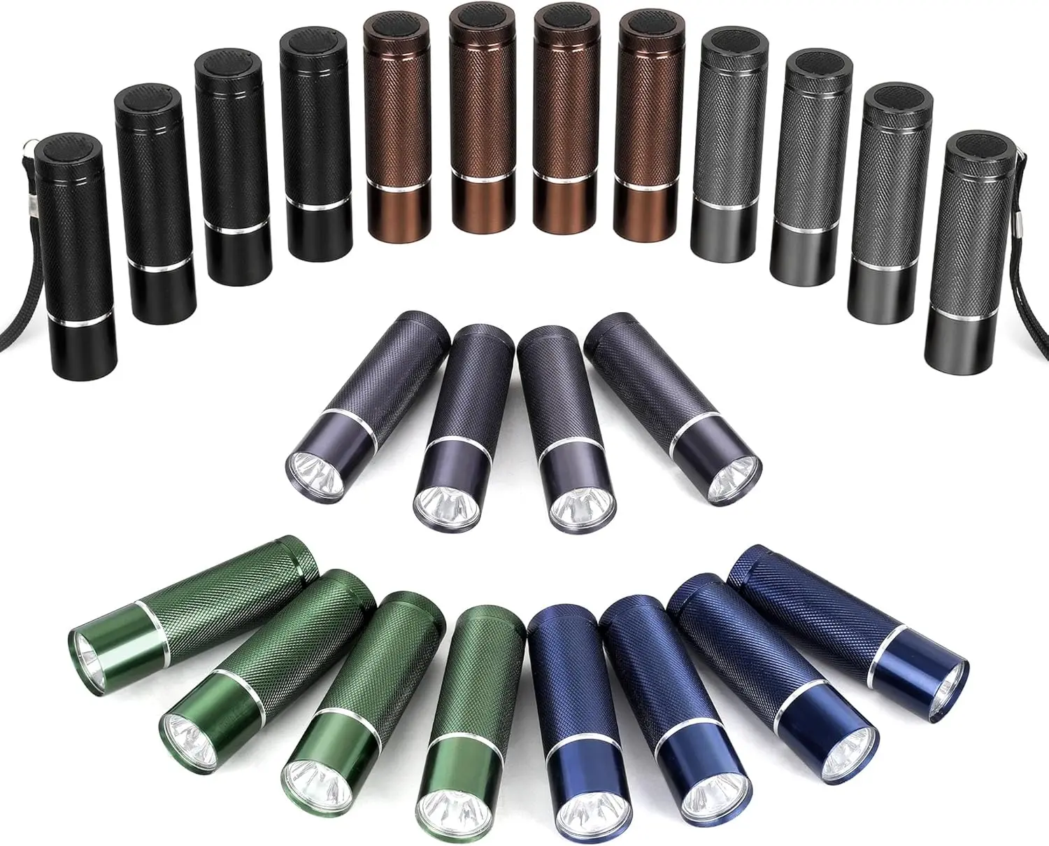 24-Pack Flashlights Set, Aluminum LED Flashlights Include AAA  & Lanyard, Super Bright 100 Lumen Flashlight for Party Favors, Camping, Hurricane Supplies