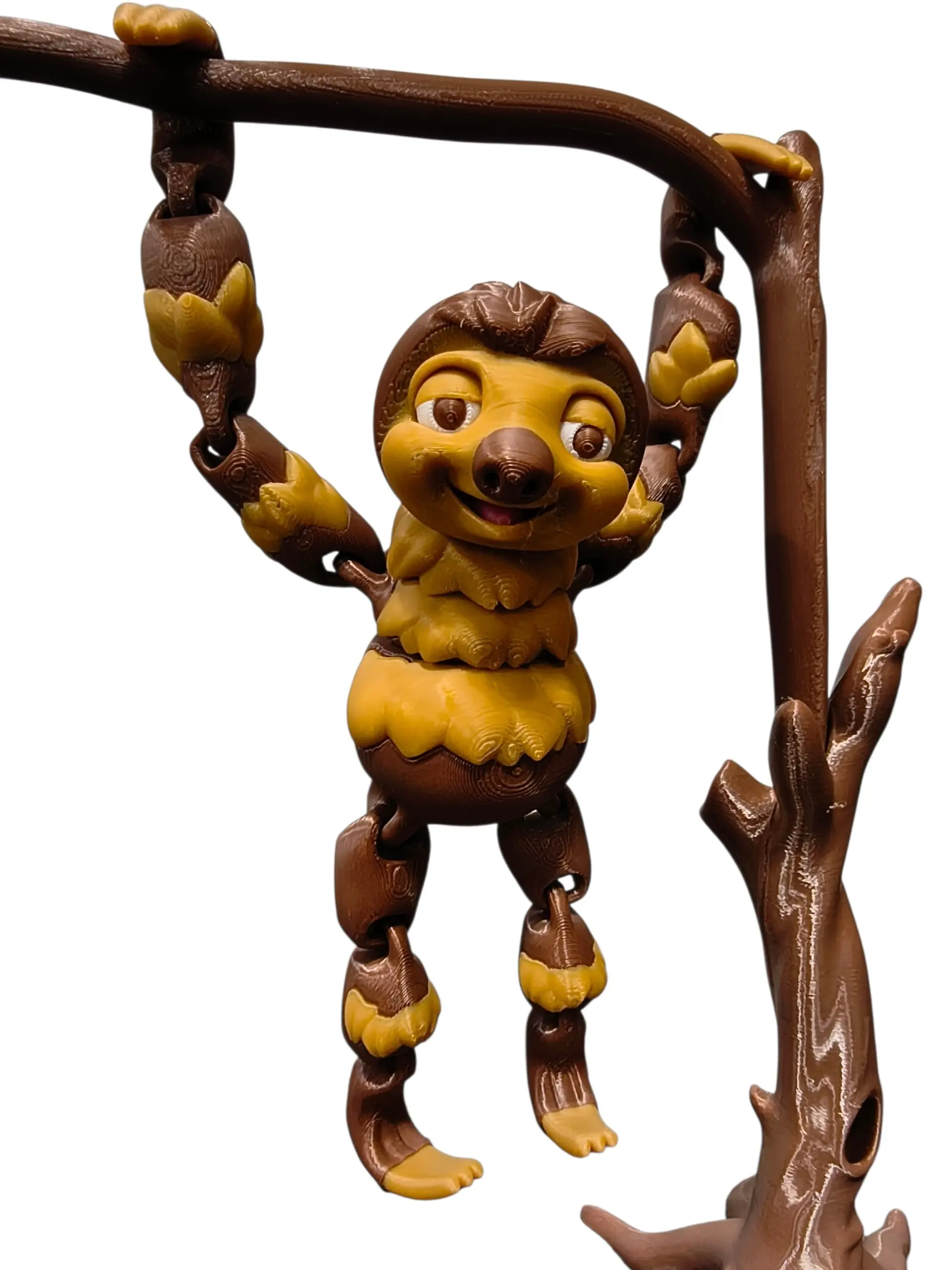 Sloth with Tree 3D Printed Articulating Figurine