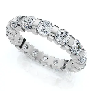 2 1/3Ct Bar Set Diamond Lab Grown Eternity Ring 14k Gold