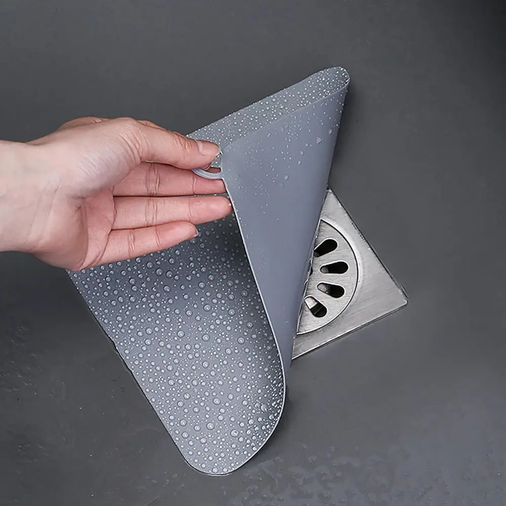 1PC Tub Stopper Floor Drain Cover Sewer Anti-Odor Mat Deodorizing Drain Plugs for Kitchen, Bathroom and Laundry (Grey)，home essential, Prevents Pests and Smells