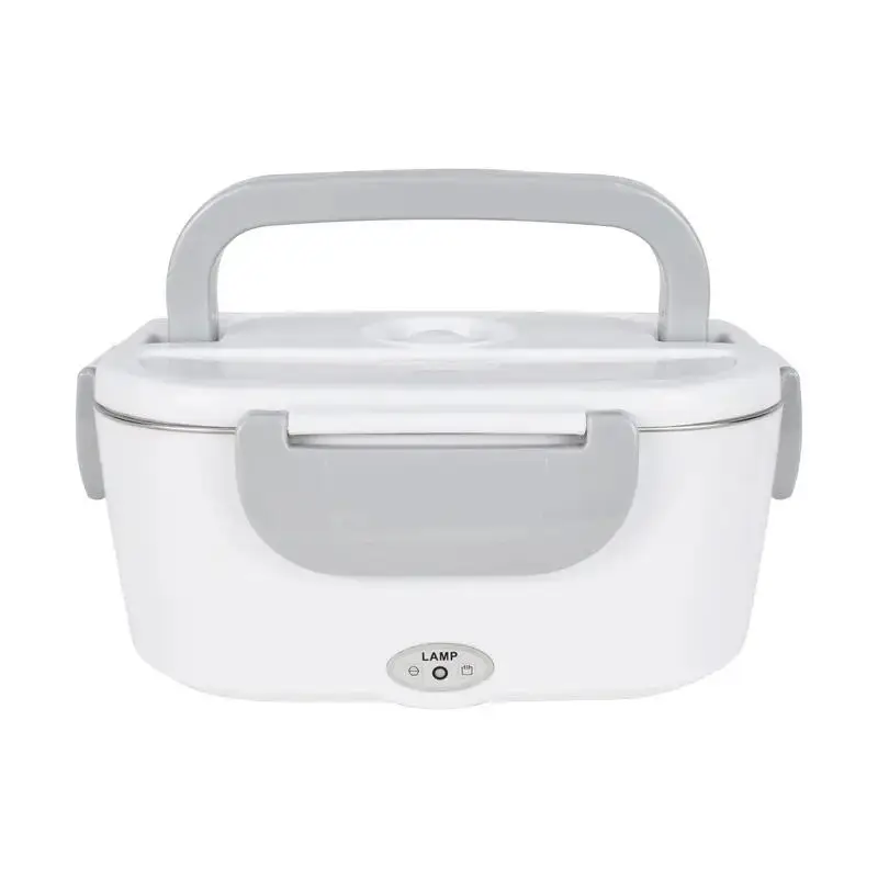 Electric Heating Lunch Box, 1 Count Portable 2 in 1 Insulated Lunch Box without Water Added, Stainless Steel Kitchen Supplies for Home & Automobile