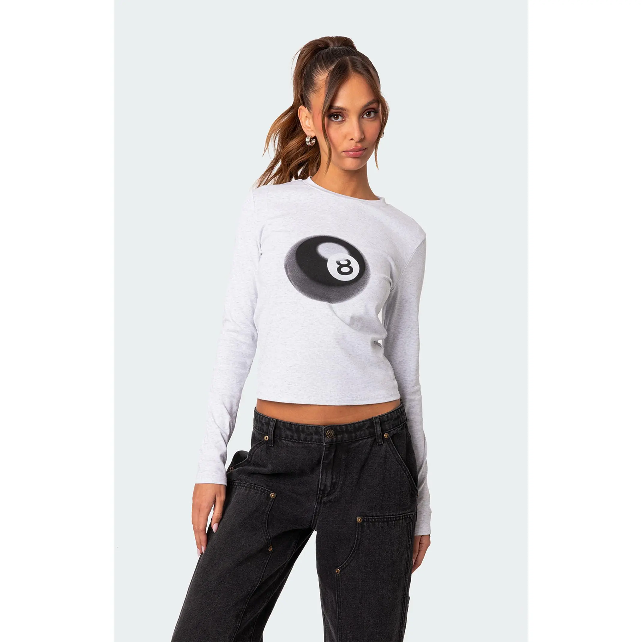 Edikted Women's Magic 8 Long Sleeve T Shirt