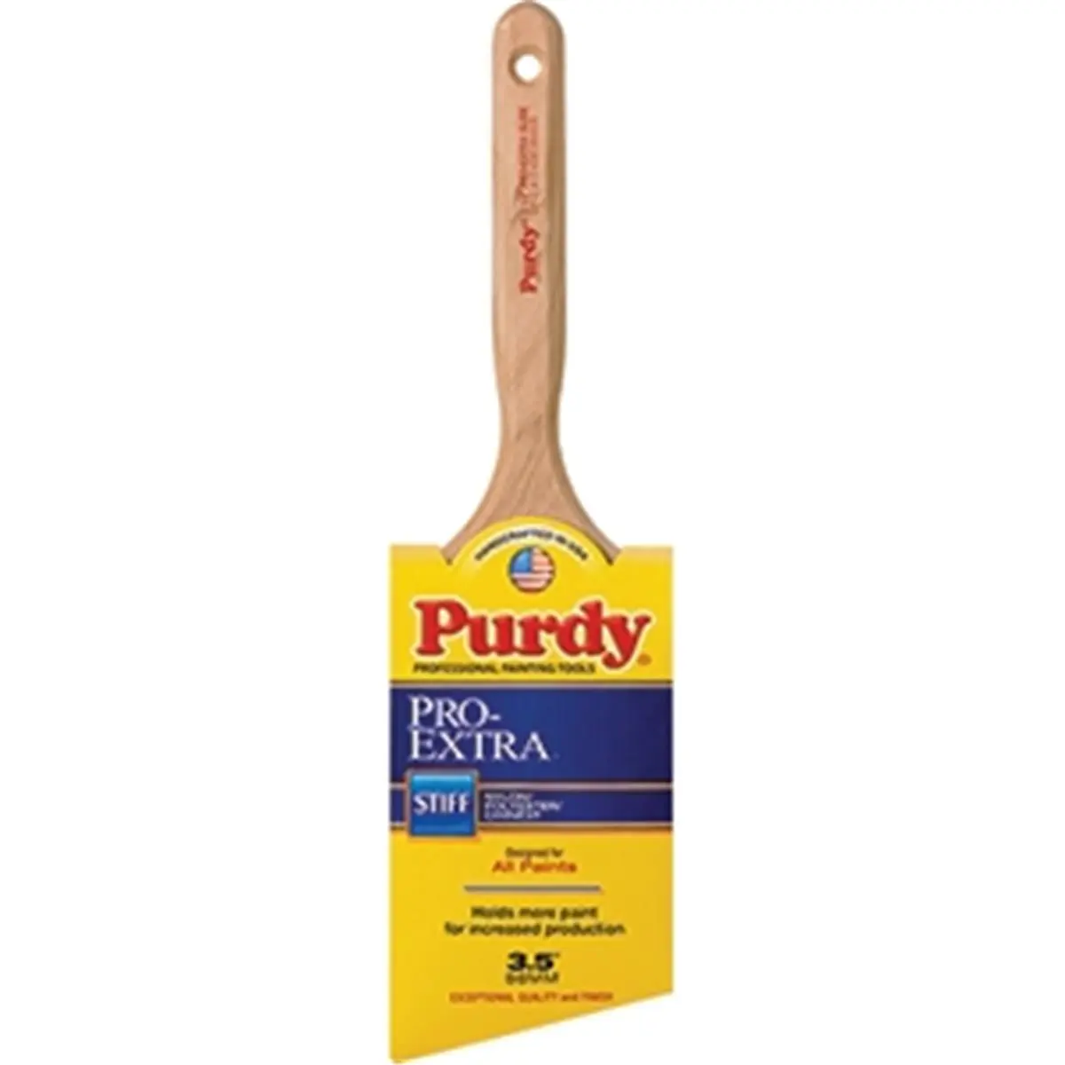 212 MAIN 3.50 in. Pro-Extra Glide Paint Brush, Polyester-Nylon Bristles, Stiff Angular Sash Design for Smooth Flow, Purdy Corp 152735