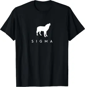 Sigma Brand Funny T-Shirt Unisex - Graphic Print Wolf Design - 100% Cotton Relaxed Fit Casual Crewneck Tee for Summer Classic Fabric Streetwear Top