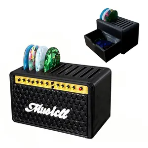 Guitar Picks Holder Box , Guitar Pick Display Holder , Amp Speaker Styled Pick Holder（not include guitar picks ）,  Guitar Pick Storage Box Set for Guitar Players and Music Enthusiasts