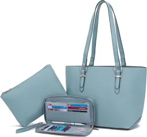 Women Purses Handbags Wallet Sets  Bags Top Handle Satchel Tote Purse Work Bag Set With Matching Wallet 3 count