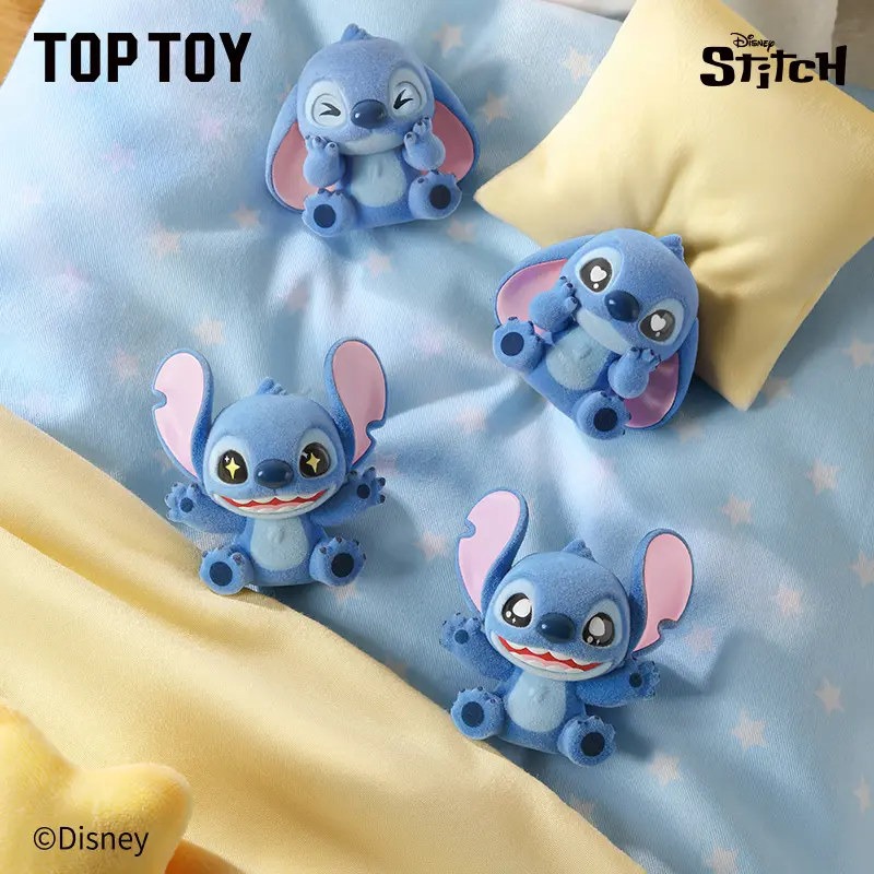 [TOPTOY] Disney Stitch Mini Fluffy Series Figures Surprise Bag (3 in one bag),Cute Figures, Desktop Ornament, Collectible Toys summerwins
