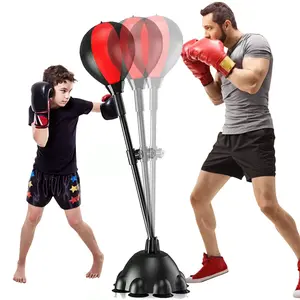 Punching Bag with Stand, Boxing Bag for Teens & Adults - Height Adjustable - Speed Bag for Training, Boxing Equipment, Stress Relief & Fitness