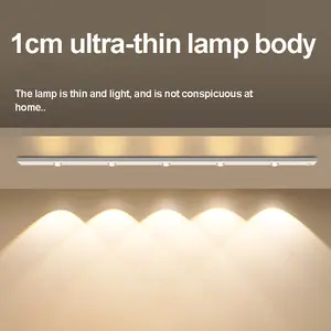 LED Body Sensing Light Strip Under Cabinet Rechargeable Adjustable RGB Lighting for Wine Display Cabinet Shoe Wardrobe Entrance Modern Mood Lighting