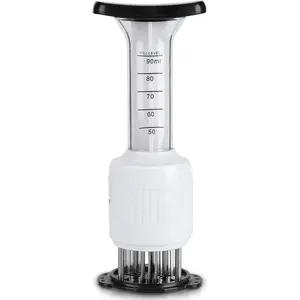 Stainless Steel Marinade Meat Injector Tenderizer Needle Flavor Syringe for Cooking Poultry Turkey Chicken BBQ