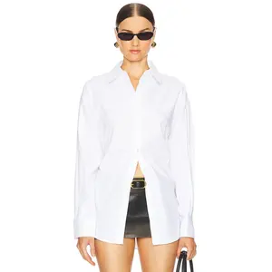 EAVES Sivan Poplin Shirt in White
