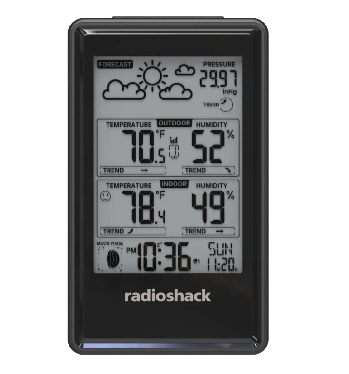 RadioShack 6301715 Indoor-Outdoor Weather Station, Temperature Measuring Monitor for Tools & Hardware Use