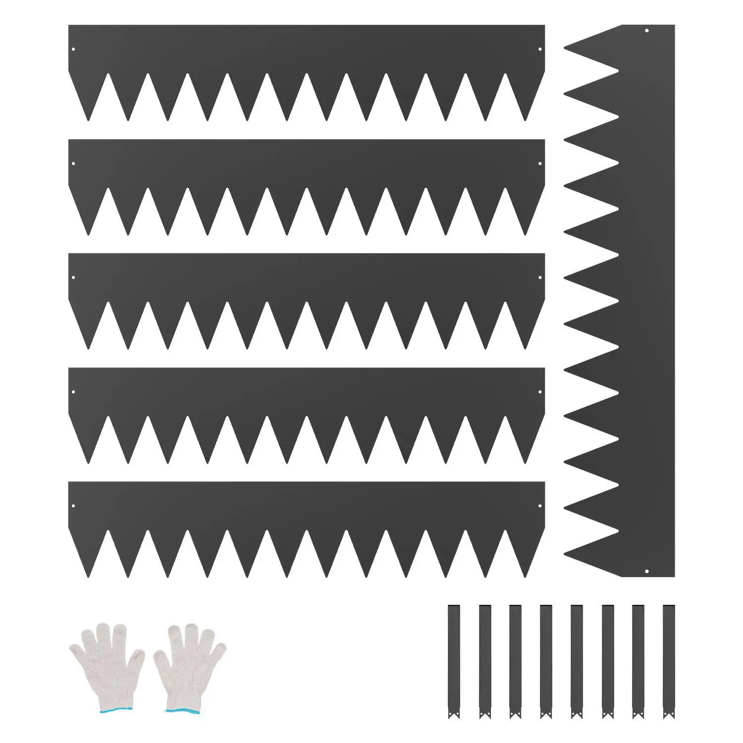 【SummerFinds】VEVOR Steel Landscape Edging,  6 Packs 40 x 8 in Rust-Resistant Metal Landscape Edging, Bendable Garden Edging Border, Heavy Duty Lawn Edging, Easy-to-Install, Flower Bed Yard Pathway Divider Black