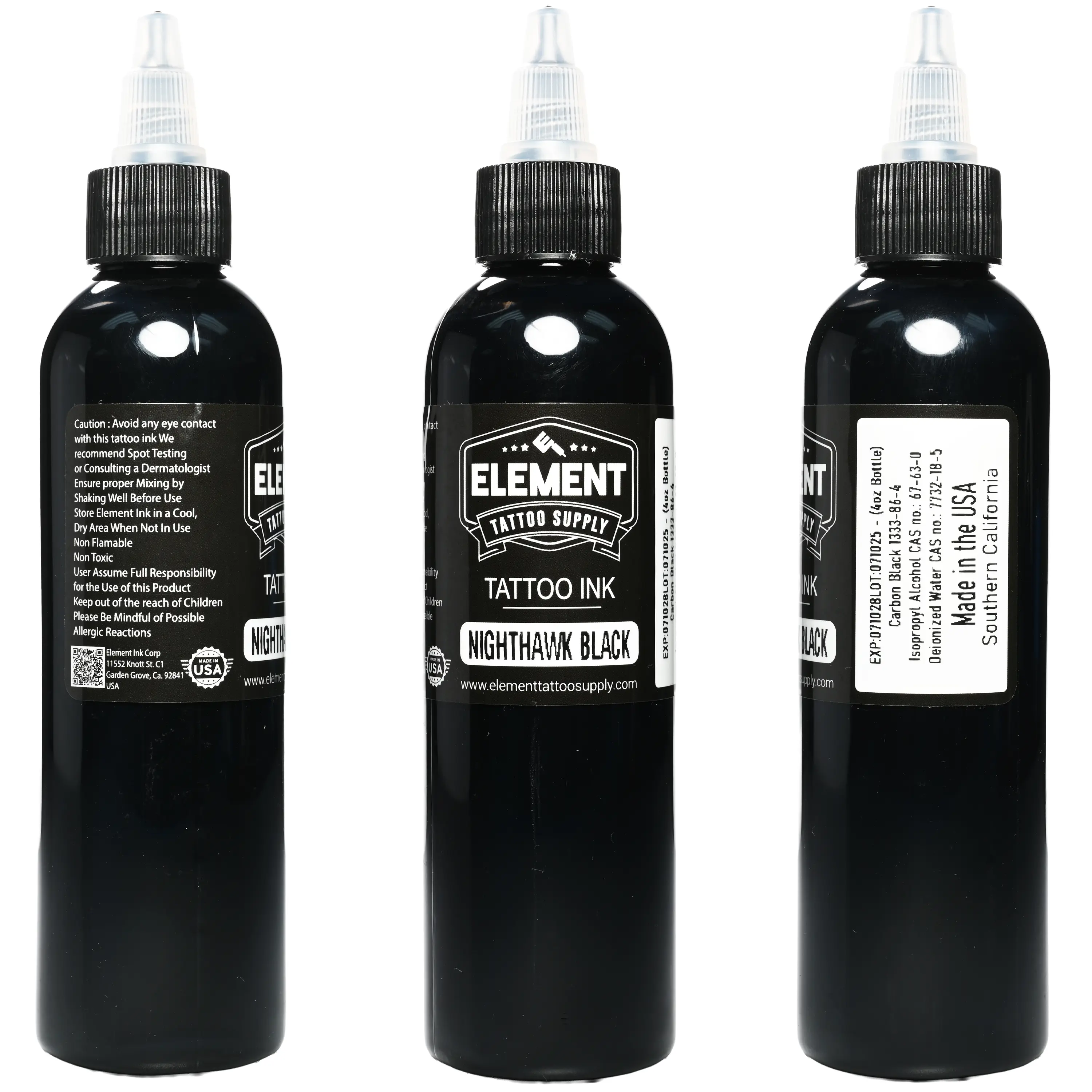 Nighthawk Black Tattoo Ink 8oz Bottle - Black Ink for Tattoo Artists