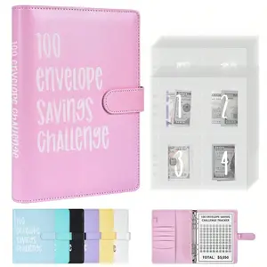 100 Envelope Challenge Binder Money Saving Binder - Easy and Fun Way to Save $5,050, Cash Stuffing Binder Budget Planner Savings Challenge storage Book