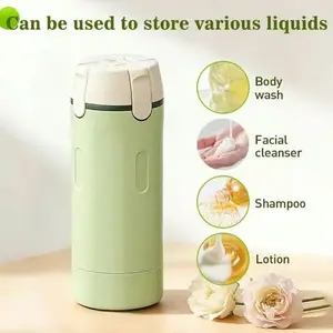 4-in-1 Travel Dispenser Bottle for Daily Toiletries Portable Cosmetic Shampoo Storage Lotion Compact Plastic Container Wholesale Easy Press Smooth Flow,Travel Essentials
