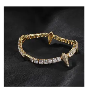 Iced Out Bling Bracelet for Hip-Hop Lovers, Multi-Color