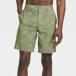 Men's 9" Leaf Print Hybrid Swim Shorts - Goodfellow & Co