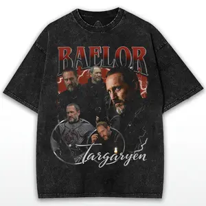 Prince Baelor Targaryen Vintage Wash T-Shirt | A Knight of the Seven Kingdoms Graphic Tee | Soft Oversized Fan Merch Gift for GOT Fans, Fun Graphics, Fresh Styles, Updated for Today