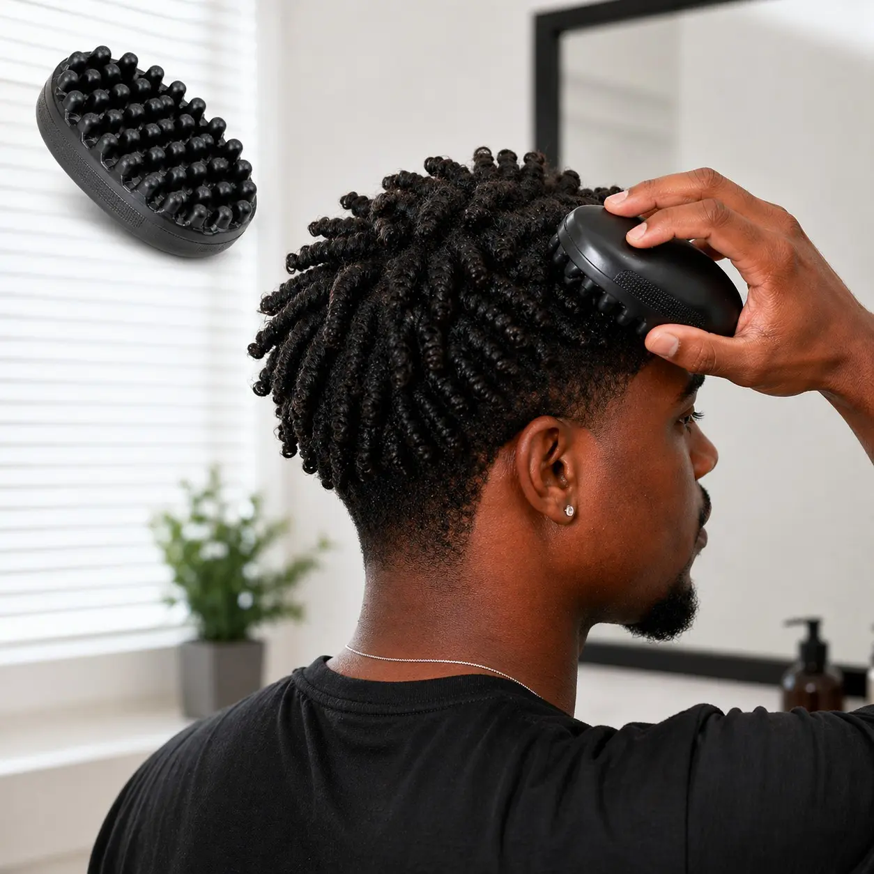 Person Dreadlock Comb, Rubber Curling Brush, Durable Hairdressing Comb, Comb for Curly Hair, Hair Styling Combs, Durable Washable, Compact Portable, Hair Styling Tool, Single Item
