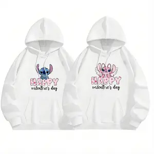 Disney Stitch Valentine's Day Hoodie Special Edition Perfect Gift for Boyfriend or Girlfriend Ideal for Matching Couple's Outfits Charming Design