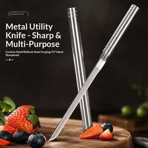 Multi-Purpose Camping Kitchen Utensil - Compact Stainless Steel Cutter for Fruits & Meals