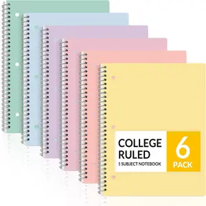 Colorful Spiral Notebooks, 3 Pack/6 Pack, College Ruled Paper, 5.8 X 8.3 Inches, 70 Sheets Per Notebook, School Supplies, Student Essentials, Spiral Bound Notepad, Spiral Notebook Journal