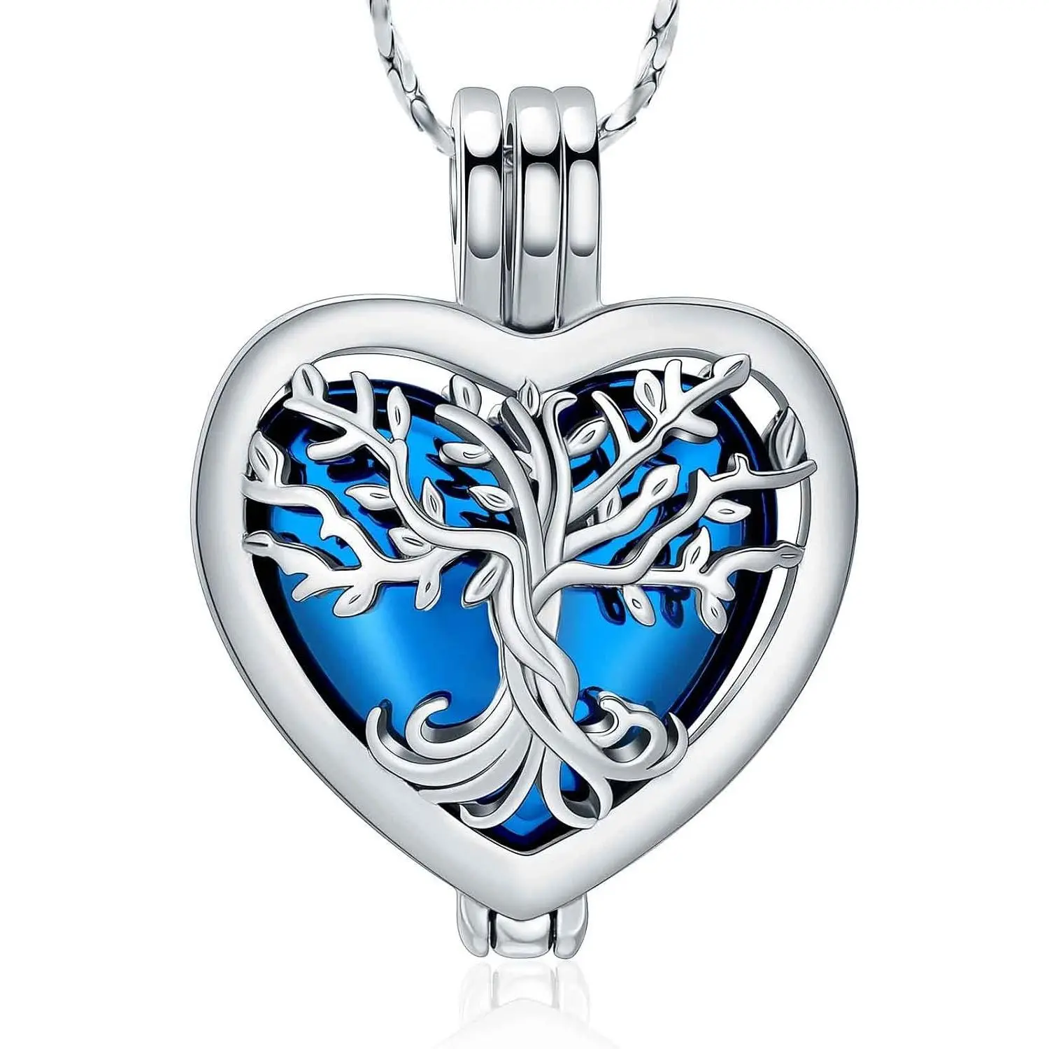 Tree of Life Urn Necklaces for Ashes Heart Shape Cremation Jewelry Memorial Keepsake Jewelry Gifts for Women Men Memorial Lockets Ashes Holder for Pet